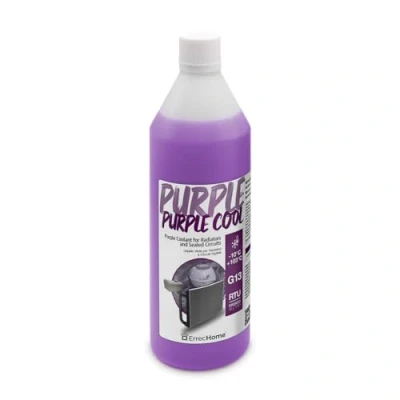 Imagen de ErrecHome Purple Cool, Fluido para radiadores Morado 10C/+103C, anticongelante G13 con paquete de aditivos glicerina, Listo usar, 1 Litro
