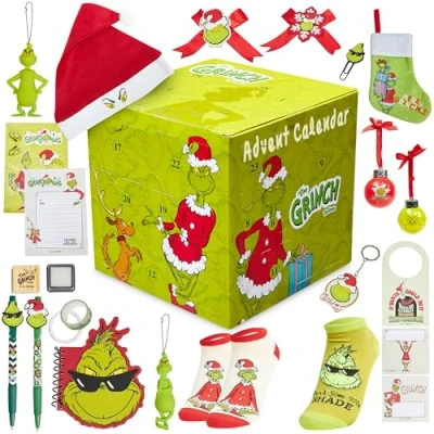 Imagen de Grinch Cube Calendario de Adviento 2024 Mujer, Accesorios y Regalo para Ella
