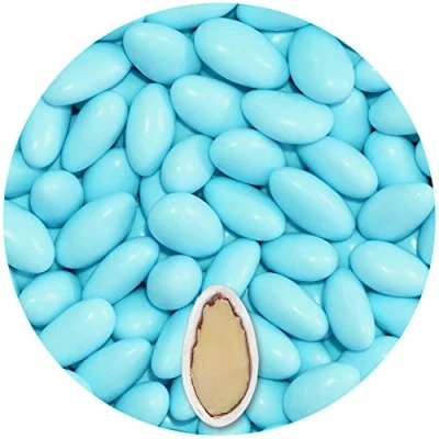 Imagen de EinsSein 0,5kg Peladillas de almendras boda Colorato azul celeste brillante peladilla almendra bautizo bautizos grageas comunion comunión niño baratas confeti Fiesta cumpleaños chocolate Evento