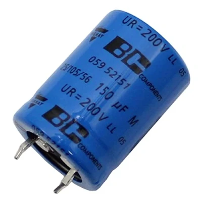 Imagen de Condensador Elko 5x radial 150µF 200V Snap In electrolítico hasta 105C 150uF de Vishay