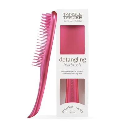Imagen de Tangle Teezer Ultimate Cepillo Desenredante Cabello Húmedo y Seco los Dientes de Dos Niveles Reducen la Rotura Eliminan Nudos, Fiesta Posterior Rosa