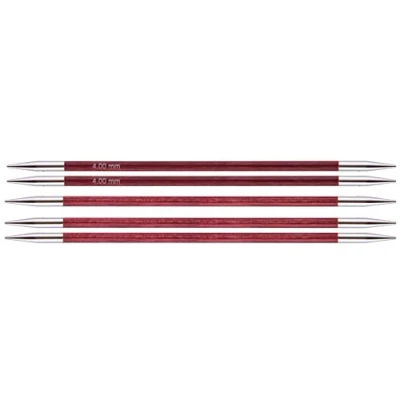 Imagen de KnitPro Agujas de Tejer Royale, Doble, Madera Abedul/latón, Multicolor, 20 cm x 4,00 mm, Juego 6