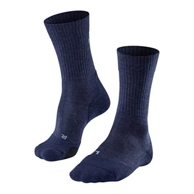 Imagen de FALKE TK2 Explore Wool M SO lana hilo funcional anti ampollas gruesa 1 par, Calcetines para senderismo Hombre, Azul (Jeans 6670), 39 41