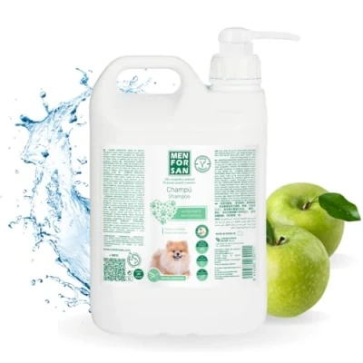 Imagen de MENFORSAN Champú perros hidratante, Hidrata, refresca y protege, Manzana, Verde, 5 l
