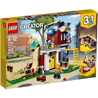 Imagen de LEGO Creator Parque de Patinaje Modular, Juguete 3 en 1 Creativo Construcción con 2 Minifiguras para Recrear Aventuras y Construir Diferentes Escenarios (31081)