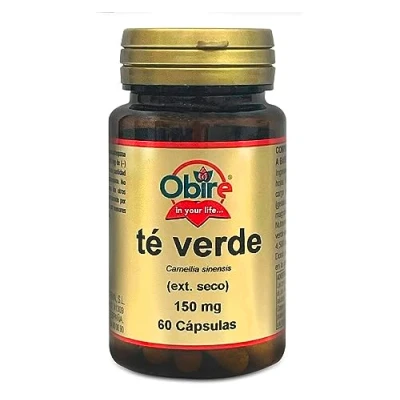 Imagen de Obire Te Verde 150 Mg Ext. Seco Formato 60 Cápsulas Antioxidante y Antiinflamatorio Ayuda al metabolísmo