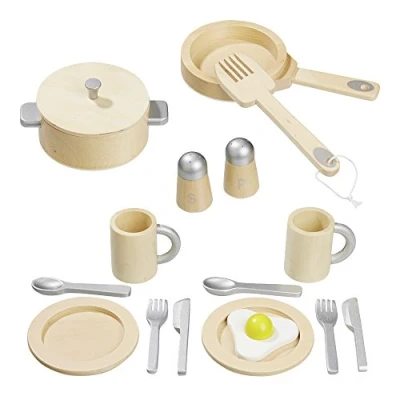 Imagen de howa Juego de Cocina/Utensilios cocinita 16 Piezas Madera para niños 4868