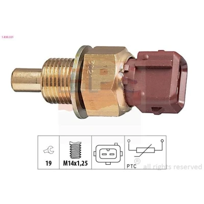 Imagen de EPS 1.830.321 Sensor de Temperatura del Refrigerante Made in Italy OE Equivalent CITROËN: Saxo Hatchback, Xsara Hatchback