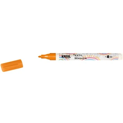 Imagen de KREUL 90661 Rotulador para textil translúcido naranja punta bala 1 2mm. Aprox. JAVANA TEX