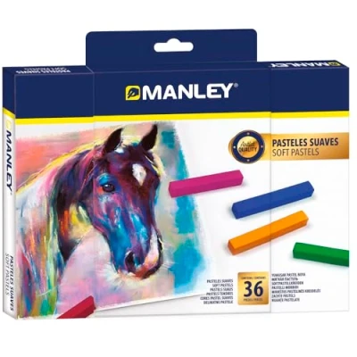 Imagen de Manley soft pastels 36 piezas Pasteles suaves de colores brillantes Ideales para artistas y principiantes calidad artística fáciles mezclar sombrear