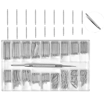Imagen de 270 Piezas Pines de Correa Reloj, Barras Resorte Acero Inoxidable para 1.5mm Pasadores Reloj Barra Resorte, Kit Reparación Relojes 8mm 25mm