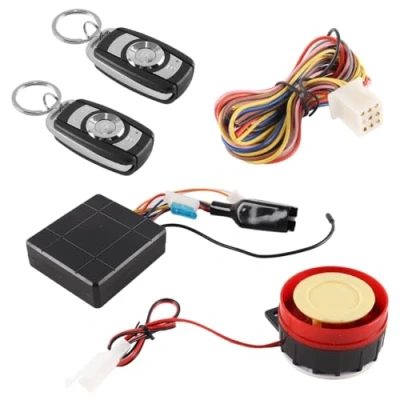 Imagen de WANGCL Sistema de Alarma para Motocicleta, Seguridad Antirrobo, 12V Universal, 125dB, Arranque Motor a Control Remoto