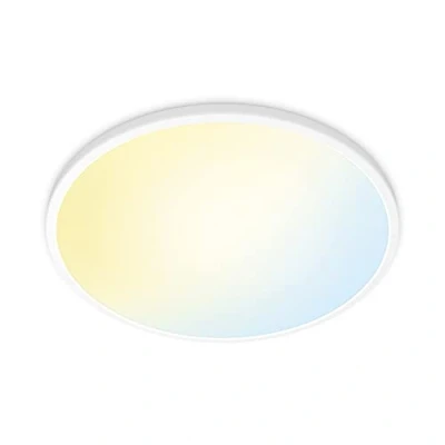 Imagen de WiZ Lámpara de techo Plafón Blanco Superslim 22 W regulable, Wi Fi, con tecnología SpaceSense y compatible Alexa Google Home [Clase eficiencia energética D]