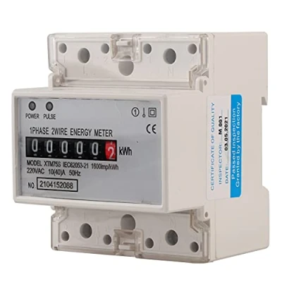 Imagen de Fafeicy XTM75S 2 cables 4P digital medidor eléctrico de carril DIN monofásico, electrónico KWh 220V 10 (40) A