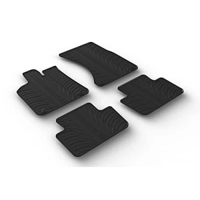 Imagen de Gledring 0823 Juego de alfombrillas suelo Caucho delante y detrás 4 negro 750mm 550mm PORSCHE: Macan
