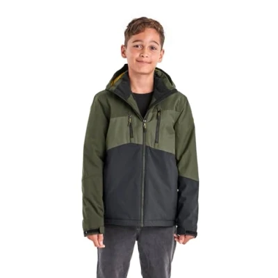 Imagen de Killtec Boy&#039;s Chaqueta outdoor/chaqueta funcional con capucha KOW 204 BYS JCKT, dark olive, 140, 38686 000