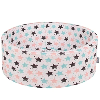 Imagen de KiddyMoon Piscina De Bolas 90X30/SIN para Ninos, Estrellas Colores