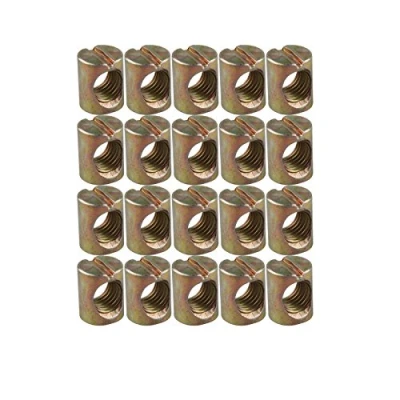 Imagen de HALJIA 20 pcs M6 barril tuercas tacos ranurado para muebles sillas de cama cuna