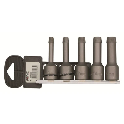 Imagen de SONIC 801305 Extractor de tornillos 1/2 8mm, 10mm, 12mm, 14mm, 16mm en soporte plástico