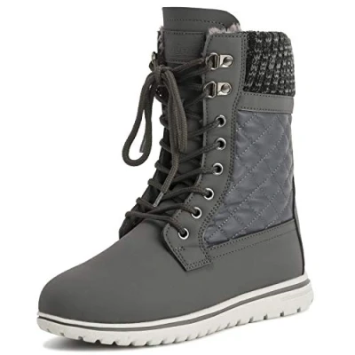 Imagen de Mujer Acolchado Corto Nieve Invierno Piel Sintética Calentar Durable Impermeable Botas 6 GRE39 AYC0529