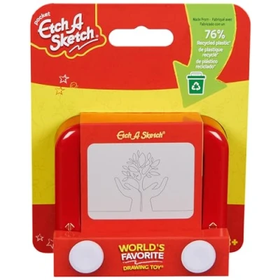 Imagen de Etch A Sketch PocketEtch Sustainable, Color Rojo, Medium (Spin Master 6066730)