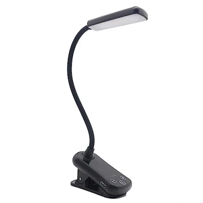 Imagen de TsoLay LáMpara LED con Clip para Libro, 3 Colores, 8 Brillos, Luz Recargable por USB, de Lectura PortáTil, MiniláMpara Escritorio
