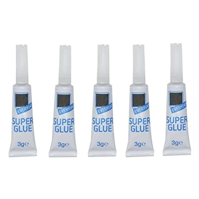 Imagen de SRV Hub® 5 piezas Adhesivo resistente para todo uso, superpegamento instantáneo diversos materiales, ultrarresistente, pegamento uso (5 superpegamento)
