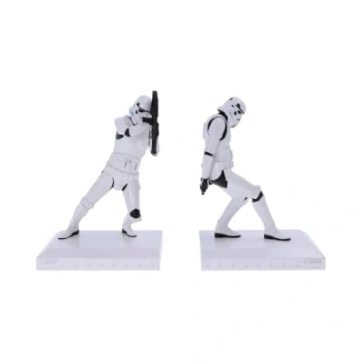 Imagen de Nemesis Now Officially Licensed Original Bookend Figurines Figuras de sujetalibros con Licencia Oficial The Stormtrooper, Resina, Blanco, 18,5 cm