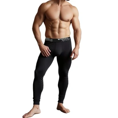 Imagen de Sesto Senso Calzoncillos Largos Algodón Pantalón Térmico Hombre (L, Negro)
