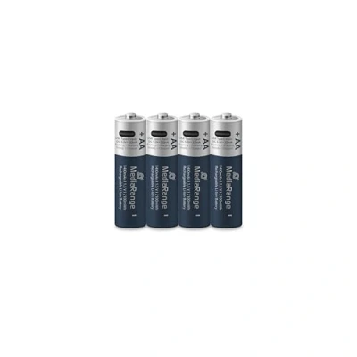 Imagen de MediaRange Mignon AA I Pilas Recargables de Ion Litio (1,5 V, 1400 mAh, 4 Unidades)