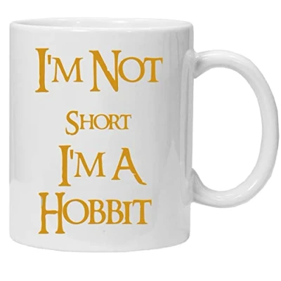 Imagen de Desconocido Taza de cerámica Hobbit, Personalizable, Color Blanco, 325 ml, Marca Acen