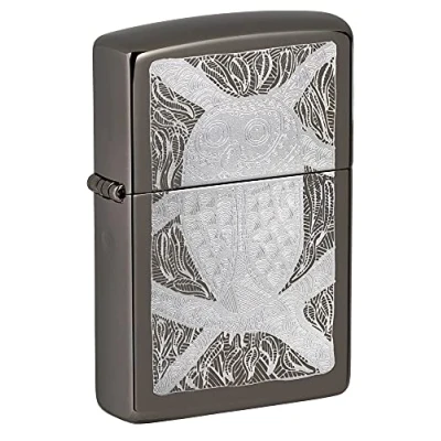 Imagen de ZIPPO John Smith Gumbula Design, Laser Engrave Black Ice® Mechero, rellenable, en una Caja de Regalo