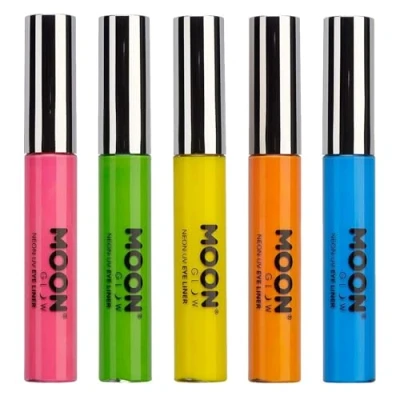 Imagen de Moon Glow Delineador de ojos Neon UV ¡brilla intensamente bajo iluminación UV! Naranja 10 ml (Paquete 5)