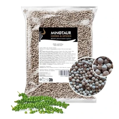 Imagen de Minotaur Spices pimienta blanca entera Granos de 2 x 500 g (1 Kg)