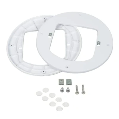 Imagen de PetSafe Adaptador de montaje para instalación solapa con chip electrónico, en ventanas, paredes y puertas metálicas Blanco