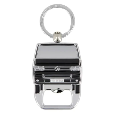 Imagen de BRISA VW Collection llavero Anillo de Accesorio con abridor botellas T5 Camper Bus (Frontal del Bus/Negro)