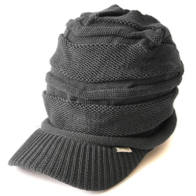Imagen de CHARM Gorro Invierno Hombre Mujer con Visera Gorra Gorras De Sombrero Esqui Deporte Caliente Holgado Gris