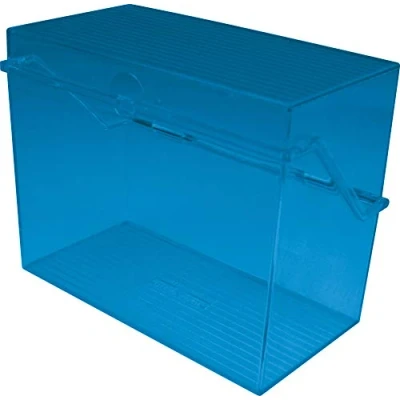 Imagen de Helit H6904730 Tarjetero A7 de plástico, color azul transparente
