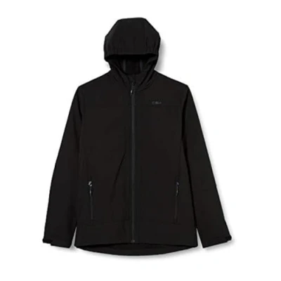 Imagen de CMP KID Jacket FIX HOOD Unisex Chaqueta softshell para niños, Talla: 116, Nero