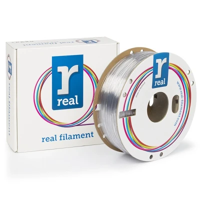 Imagen de REAL filamento PETG transparente 1,75 mm 1 kg
