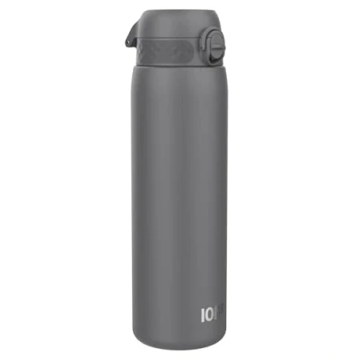 Imagen de Ion8 Botella Agua 1 Litro, Sin Fugas, Acero Inoxidable, Gris, 1200ml (40oz)