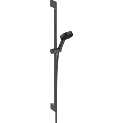 Imagen de hansgrohe Pulsify Select S Set de ducha 105 3 tipos chorro Relaxation Ahorro agua 9 l/ min con barra 90 cm, negro mate, 24171670