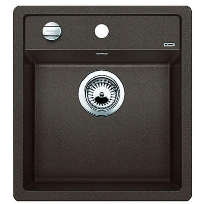 Imagen de BLANCO 517165 Fregadero con Moderno Diseño para Armarios Bajos de SILGRANIT , Marrón, 45 cm Ancho