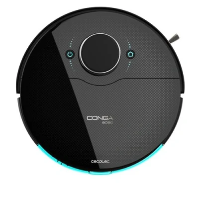 Imagen de Robot aspirador Cecotec Conga 8090 Ultra, 14.8 V, 64 dB, 0.57 l, Tecnología VirtualVoice, Mando a distancia, Wi Fi, Negro