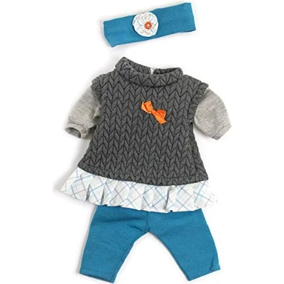 Imagen de Miniland Conjunto Entretiempo Gris Vestido para muñecos de 40cm, Color, 38 40 cm 31560