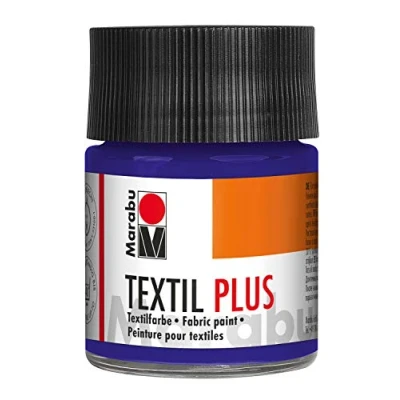 Imagen de Marabu Textil Plus, Color Morado Telas, Adecuada para Pintura impresión de Tela, después la fijación, Lavable hasta 40 C, Violeta Oscuro, 50 ml (Pack of 1),