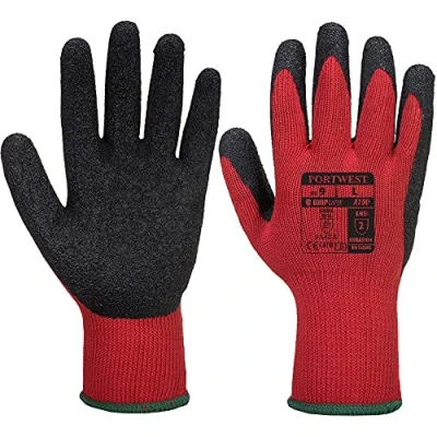 Imagen de Portwest Guante Grip, Tamaño: XXL, Color: Rojo/Negro, A100R8RXXL