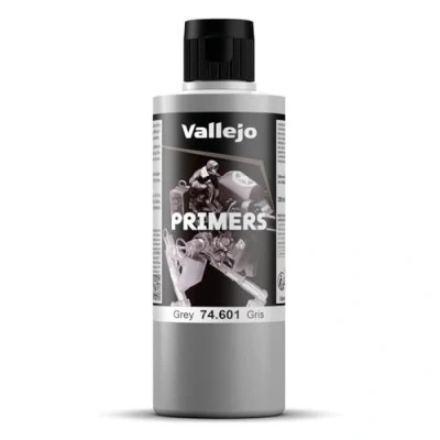 Imagen de Vallejo Surface Primer Color Imprimación Acrílica Gris 200 Ml. de Acabado Mate para Aerógrafo Secado Rápido y Gran Adherencia Figuras Maquetas