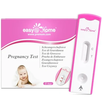 Imagen de Easy@Home 5 Test de Embarazo en Cassette: Prueba Alta Sensibilidad 10 mIU/mL, Detección Temprana y Precisa hCG