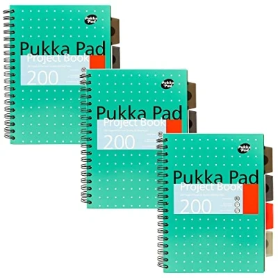 Imagen de Pukka Pad B5 Cuaderno de proyectos espiral (3 unidades, tapa metálica)